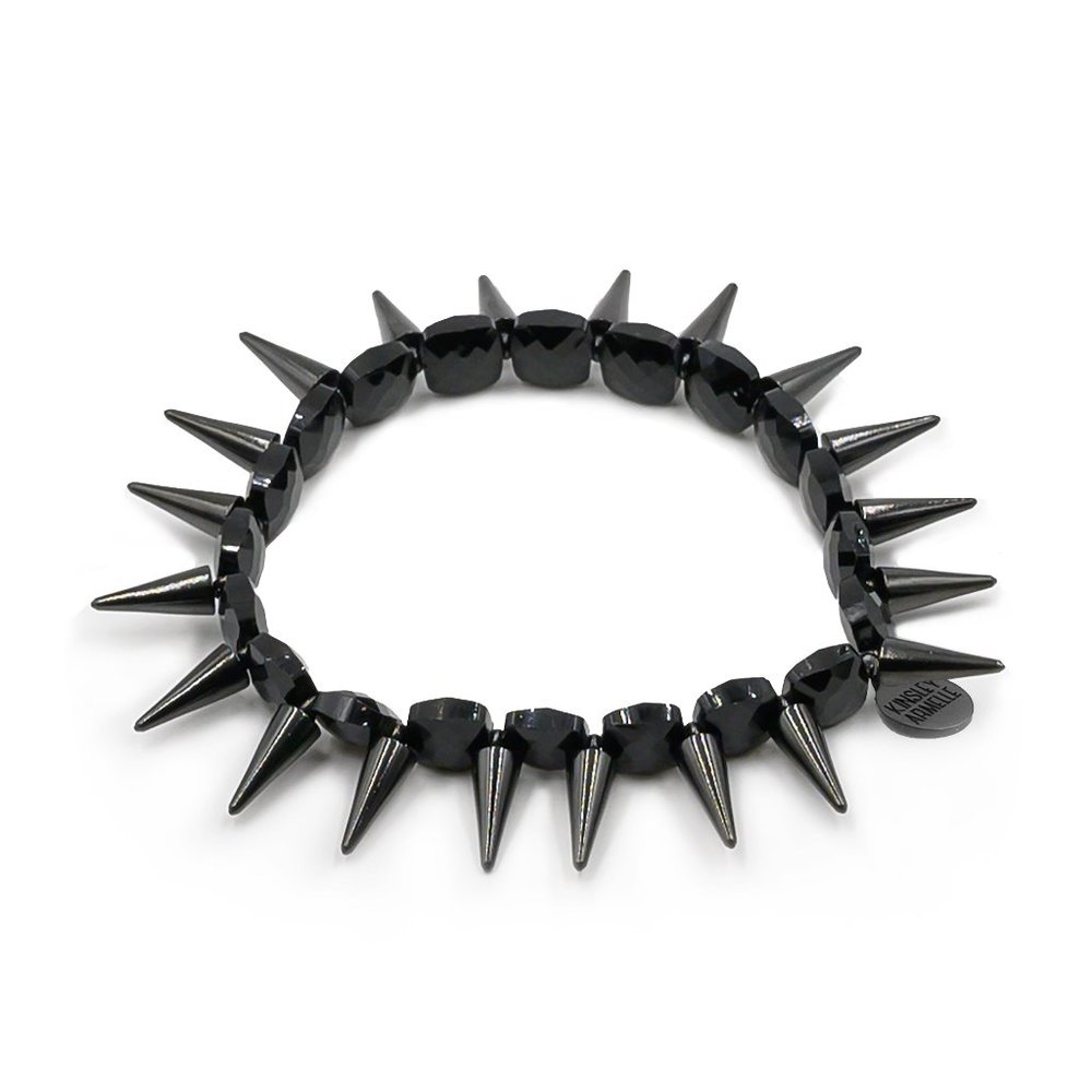 NWT! Kinsley Armelle Spike Collection Black Ezra Bracelet
